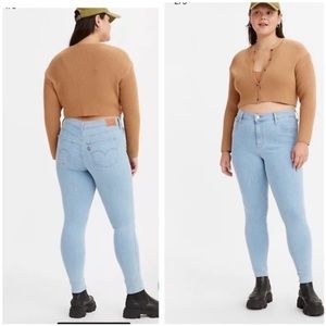 womens levis 720 super skinny high rise light wash denim jeans 90s Vintage